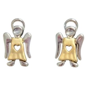 Charming Angel Earrings with Heart Design